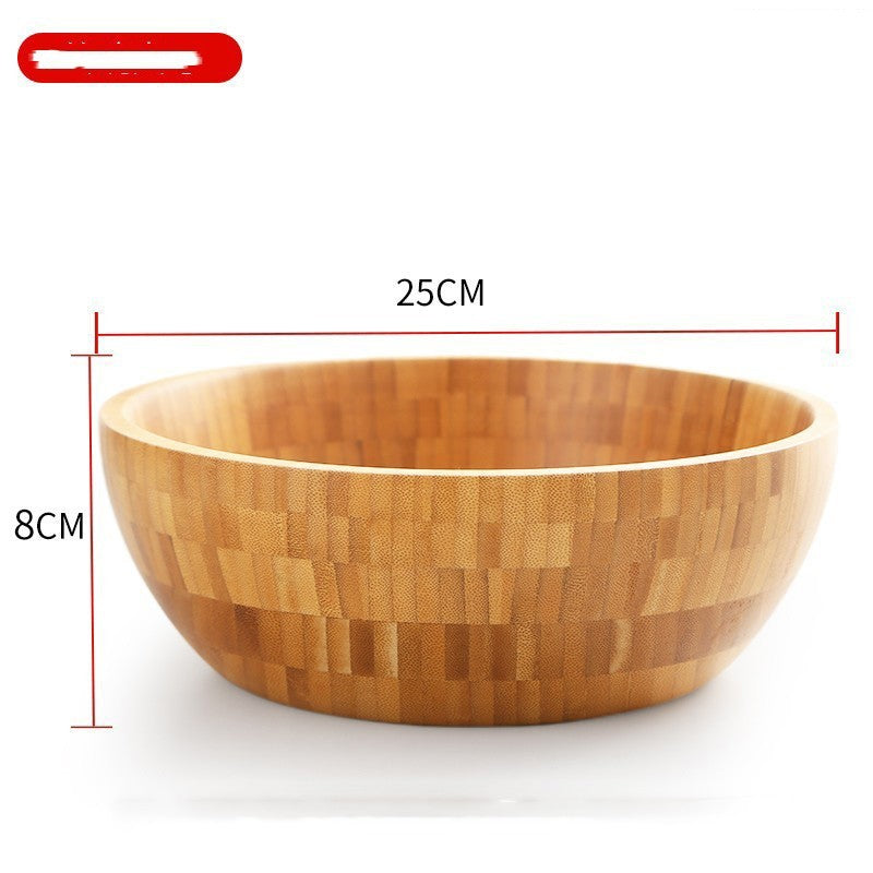 Household Salad Wooden Bowl Stirring Chinese Medicine Mask Bamboo Bowl Bamboo Wooden Large And Noodles Wooden Basin Lettering