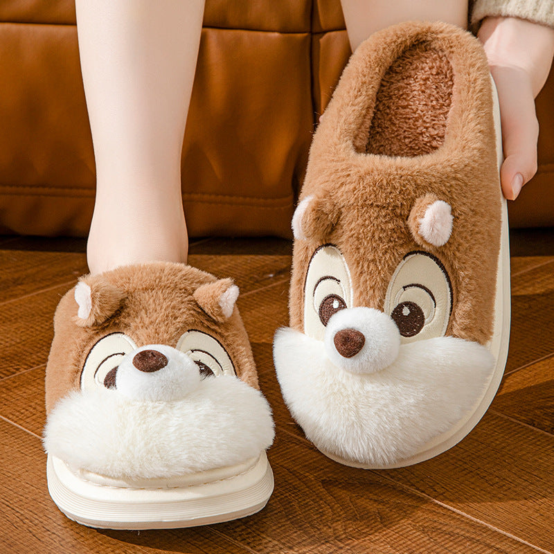 Cute Squirrel Home Decor Slippers Home Warm