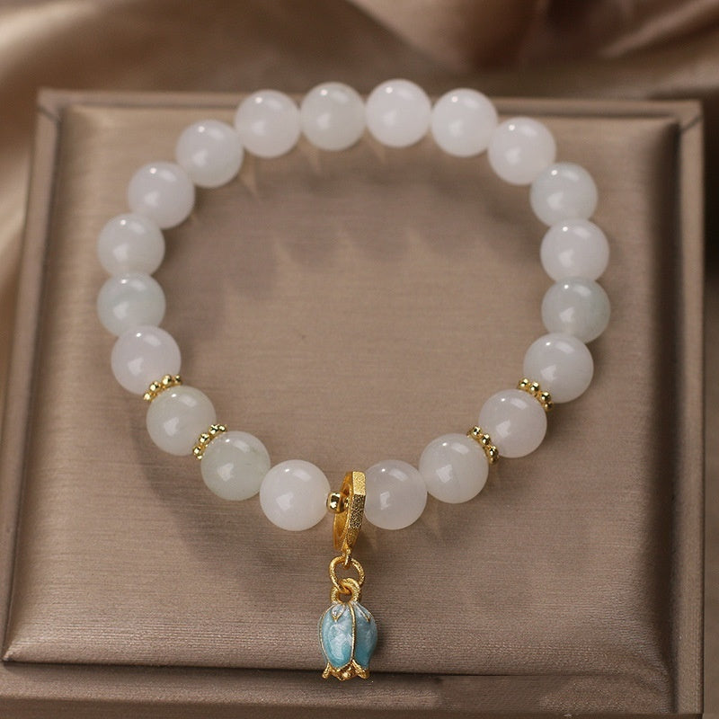 Tianshan Jade Bracelet Women's Retro Chalcedony Linglan