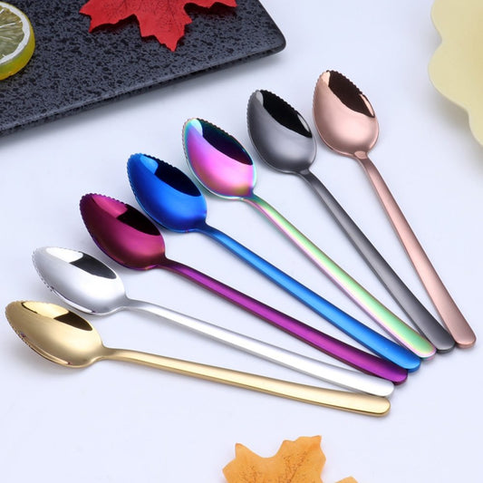 304 stainless steel titanium-plated fruit scoop