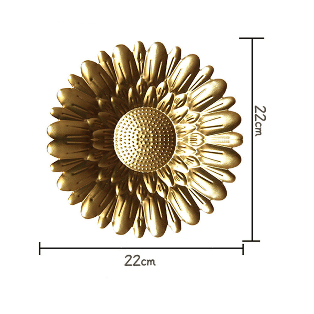 Golden Disc Wrought Iron Wall Hanging Room