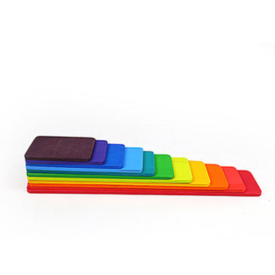 Children's solid wood rainbow blocks