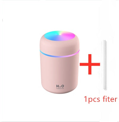 Home Car Charging Colorful Air Humidifier Usb Water Replenishment