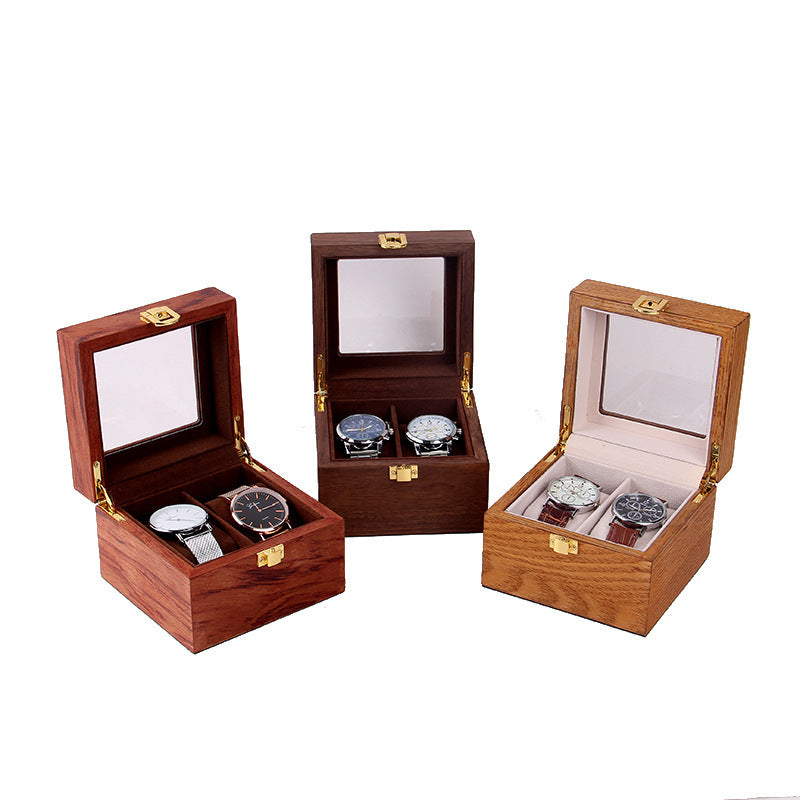 Wooden watch storage box