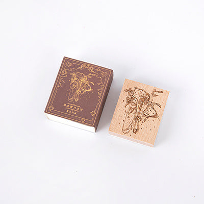 Craft wooden rubber stamp