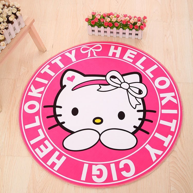 80CM Cartoon Round Carpet Children's Bedroom Card Captor Sakura Magic Circle Carpet Eco-Friendly Rug Computer Chair Mat