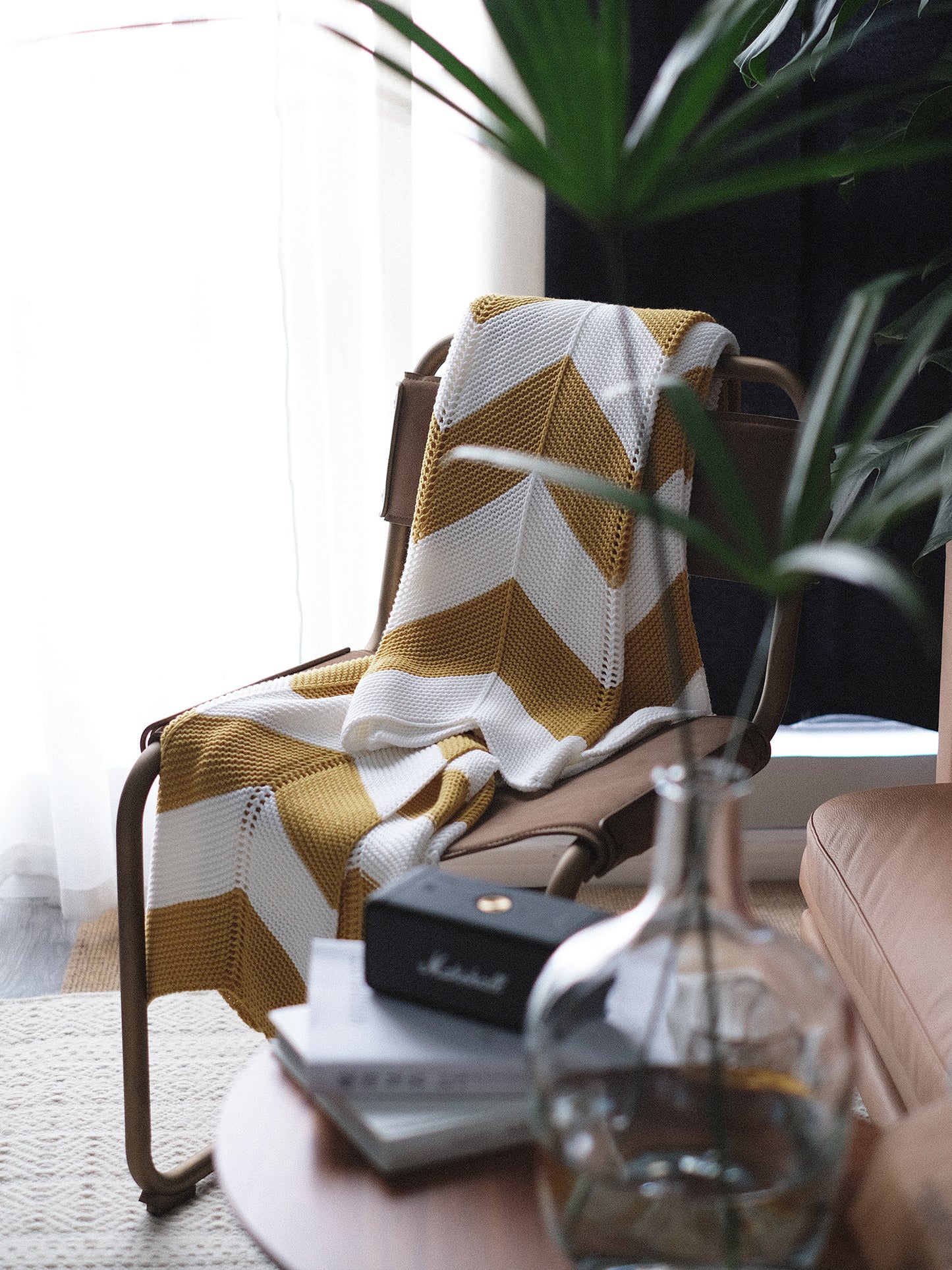 Geometric Nordic Minimalist Style Blanket