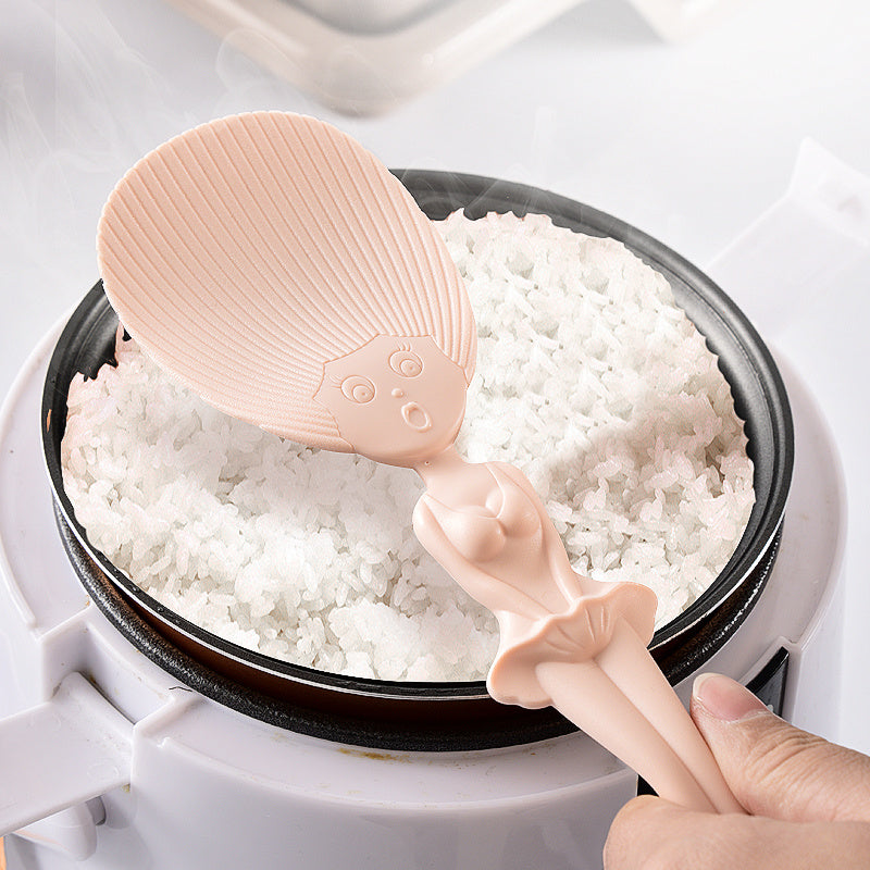 Stand-up swan rice cooker spoon