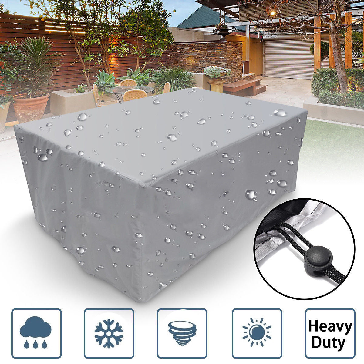 Silver Outdoor Garden Waterproof Cover Yard