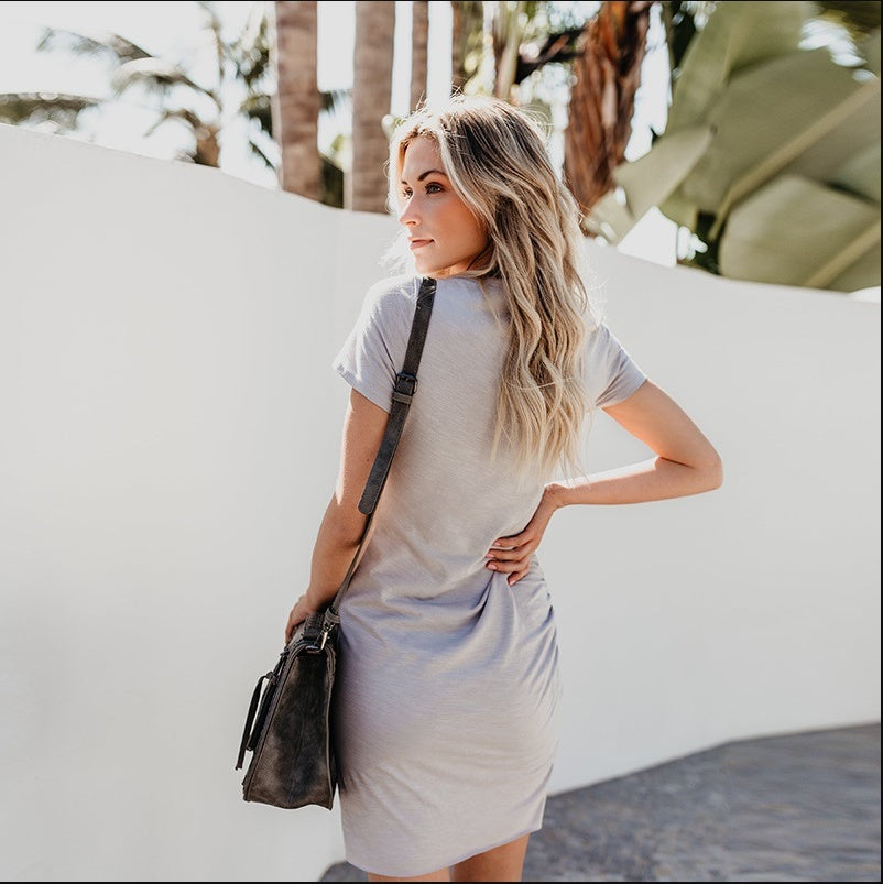 Irregular bag hip dress