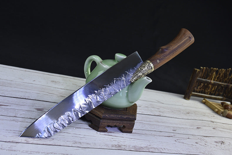 Hand forged lightweight slicing knife