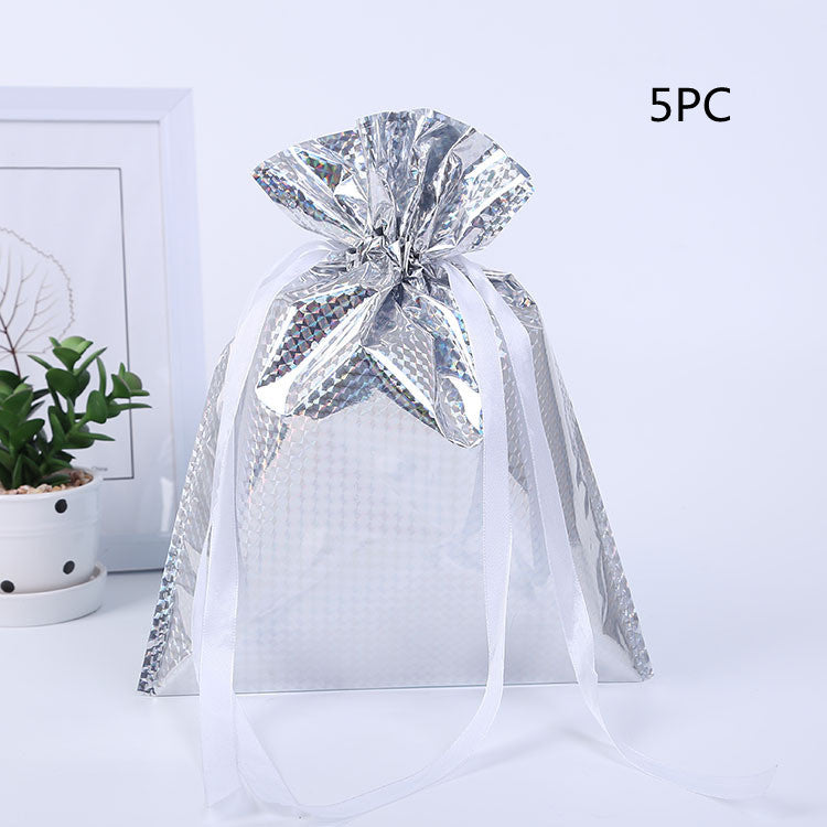 Christmas Gift Wrapping Bag Drawstring Decoration