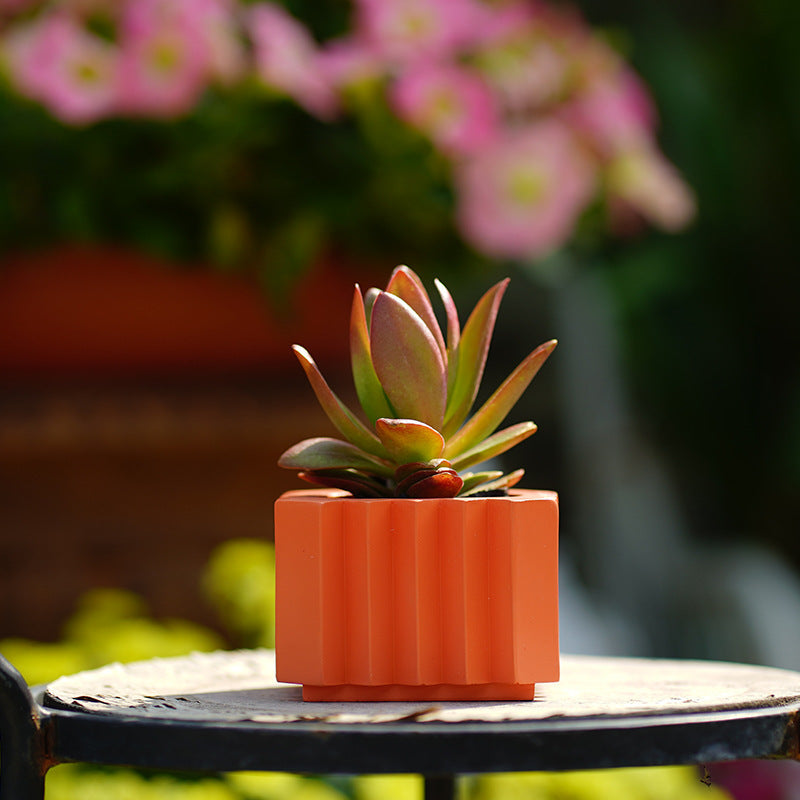 Creative Simple Succulent Square Flower Pot Gardening Decorations