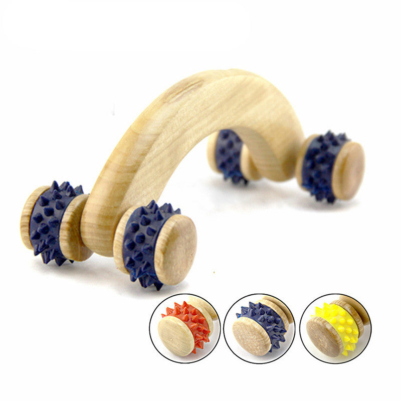 Wooden roller massager