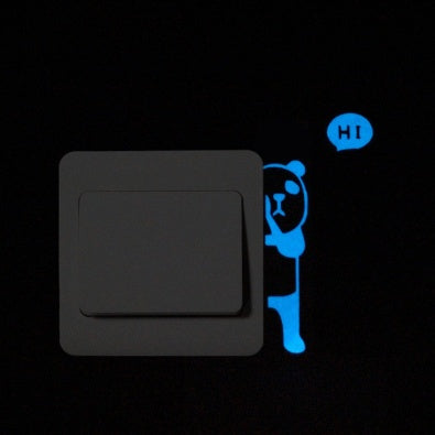 Blue Luminous cartoon switch sticker