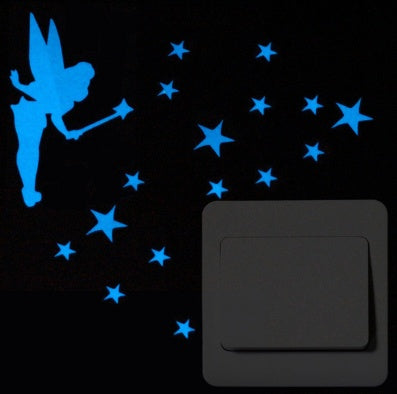 Blue Luminous cartoon switch sticker