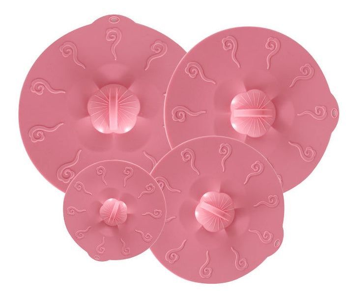 4pcs Silicone Suction Lid Sealed Cover Microwave Fruit Bowl Lid Wrap  Kitchen Gadgets