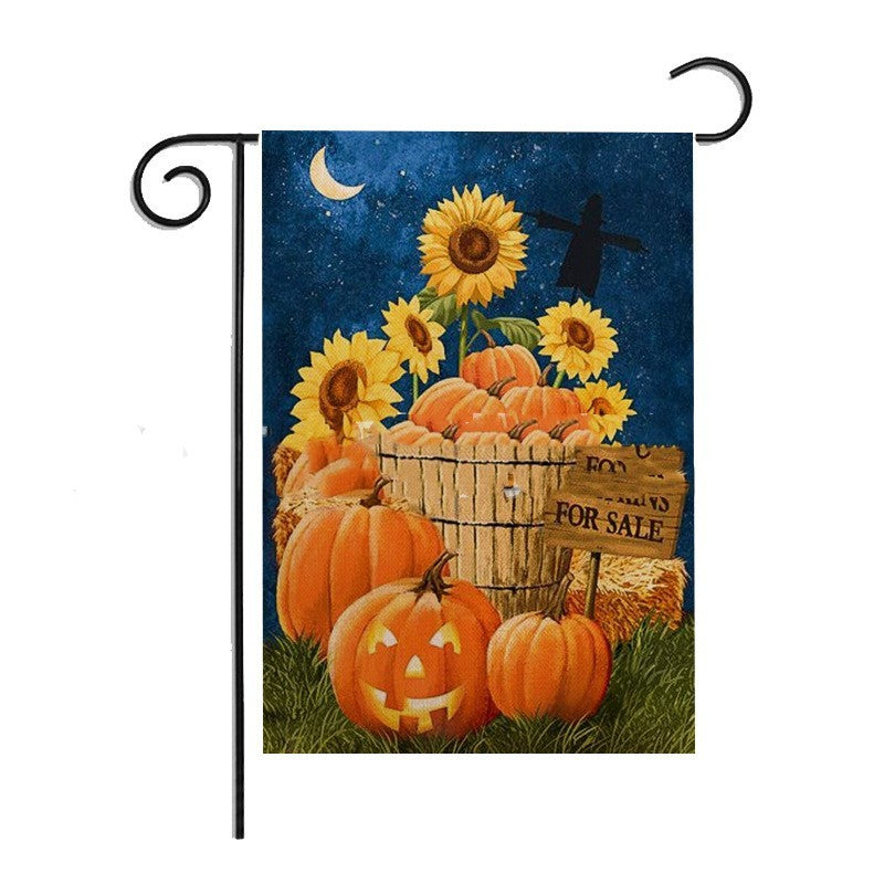 Halloween pumpkin pattern garden flag