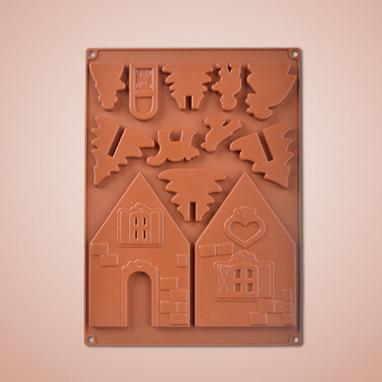 Christmas House Chocolate Silicone Mould