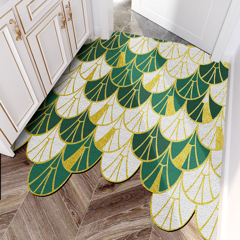 Living Room Indoor Outdoor Floor Entrance Doormat Custom Silk Loop DIY Cut Geometric Pattern Foot Doormat Carpet