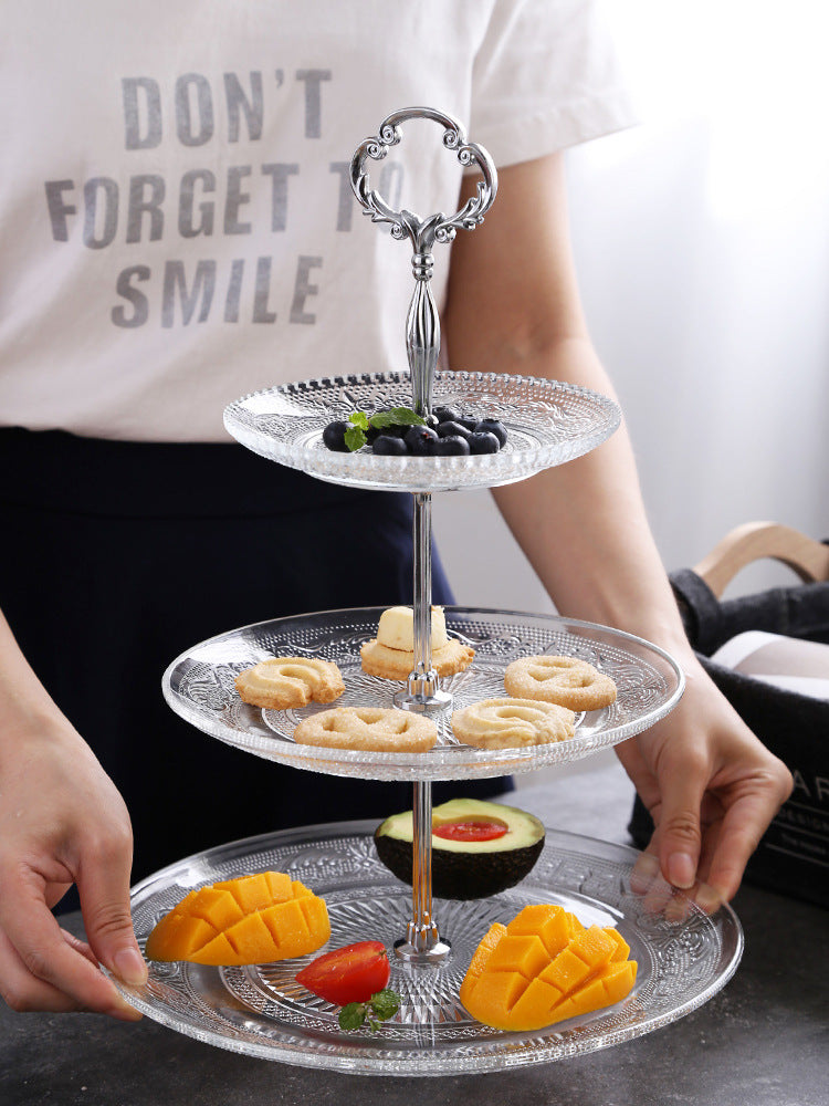 Three Layers Of Glass Fruit Plate