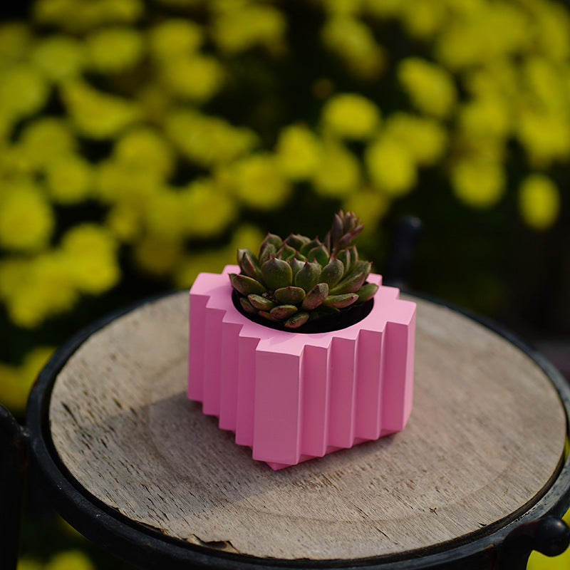 Creative Simple Succulent Square Flower Pot Gardening Decorations