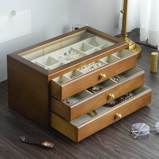 Jewelry Box Storage Box High-end Luxury Solid Wood Simplicity Multi-layer