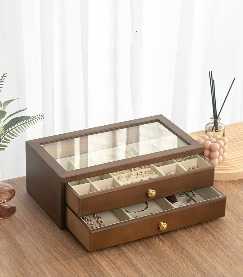 Jewelry Box Storage Box High-end Luxury Solid Wood Simplicity Multi-layer