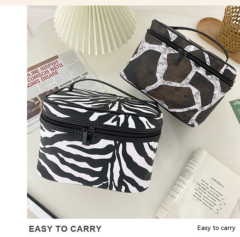 Internet Famous Leopard Print Cosmetic Storage Bag