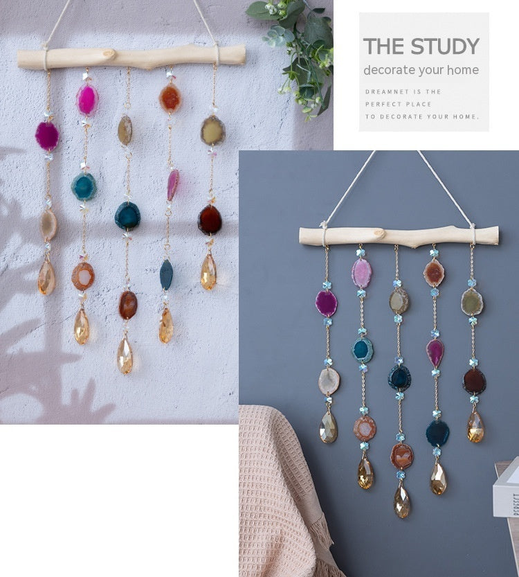 Agate Wind Chimes Gardening Crafts Crystal Wind Chimes Hanging