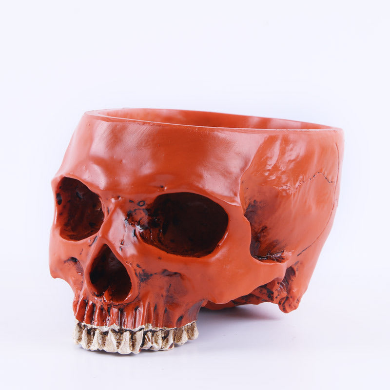 Skull flower pot