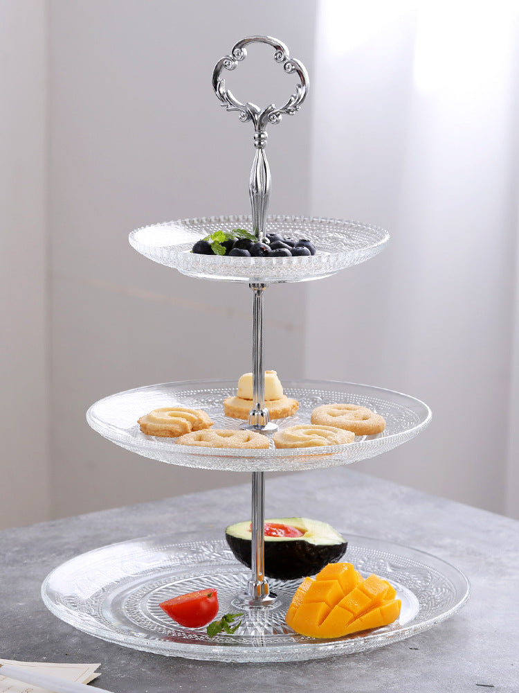 Three Layers Of Glass Fruit Plate