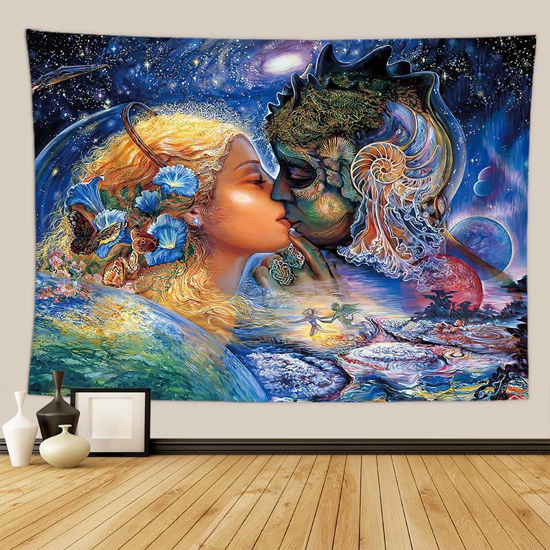 Background wall hanging beach towel tarpaulin