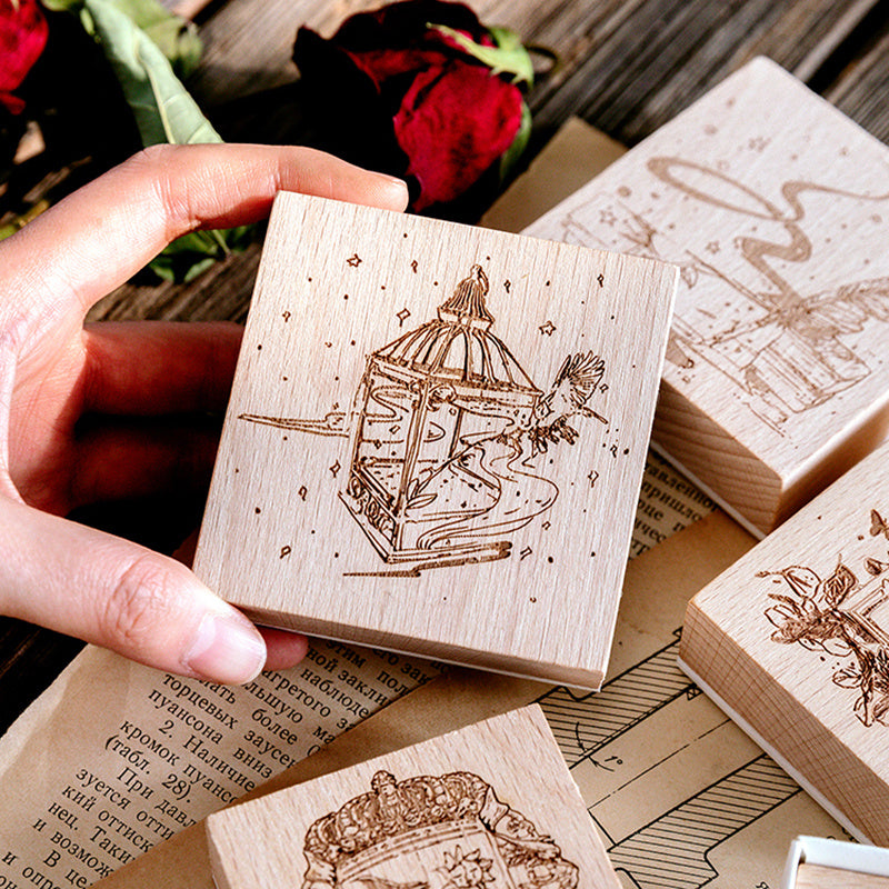 Craft wooden rubber stamp