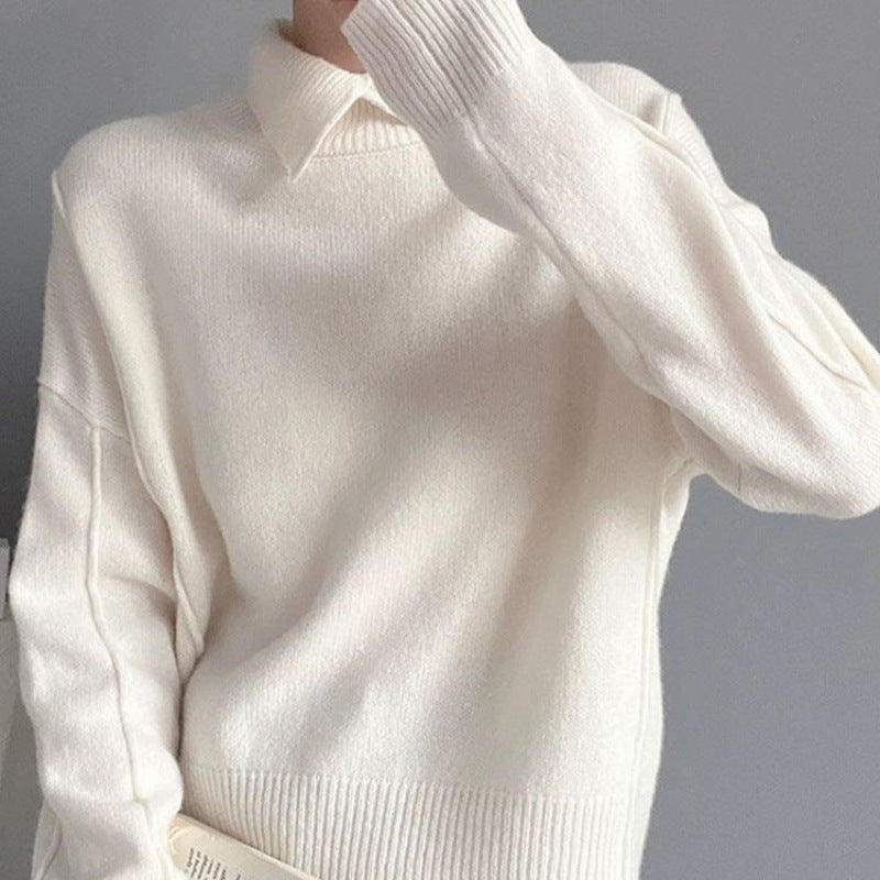 Fashion Pullover Knitting Autumn And Winter Comfortable Basic Top