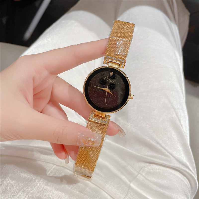 Creative Starry Sky Mesh Belt Waterproof Quartz Watch