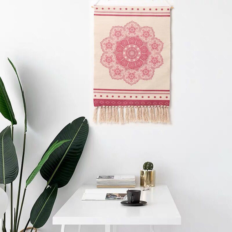 Decorative Wall Hanging With Fabric In The Living Room