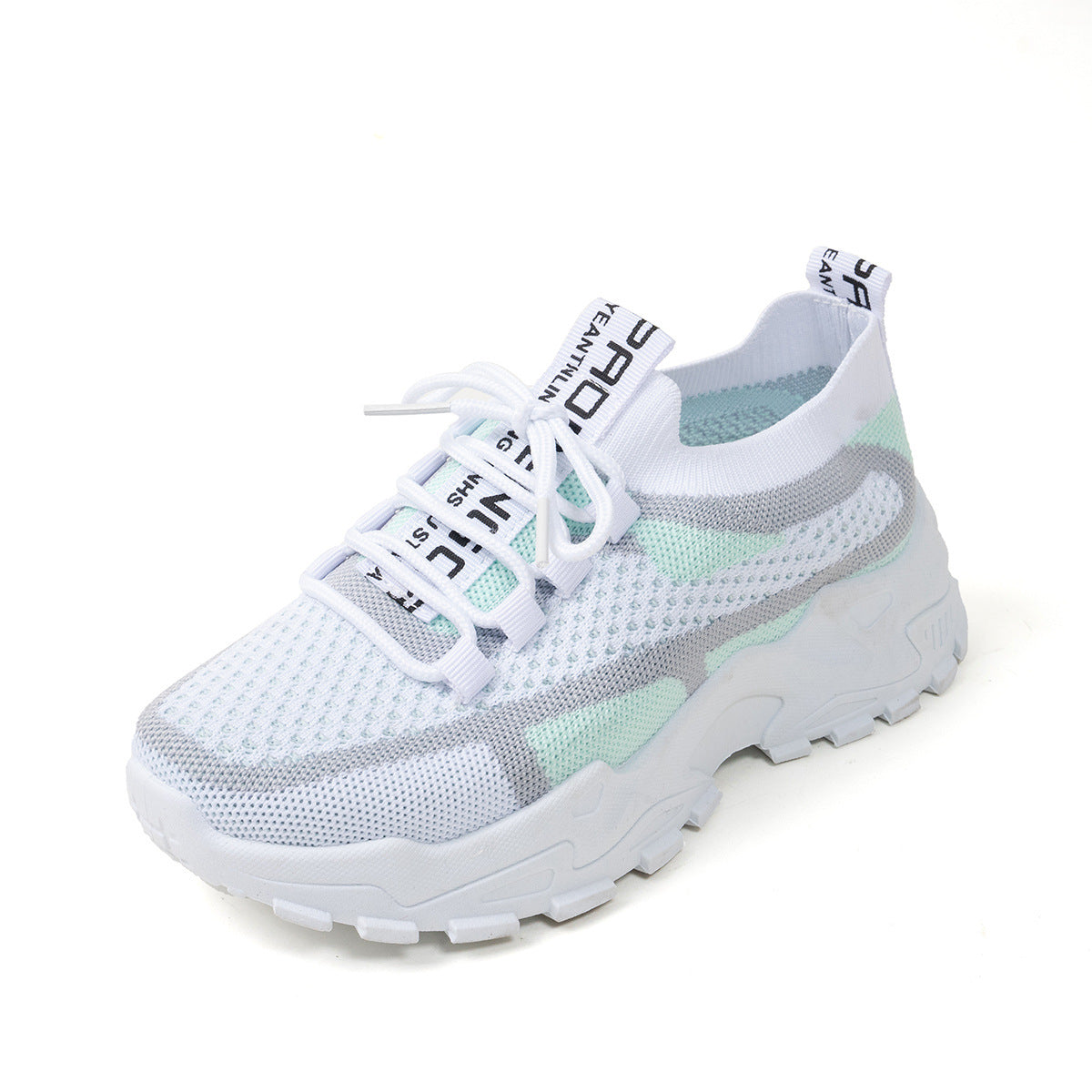 Flyknit Mesh Shoes Women's Thin Breathable Casual Shoes