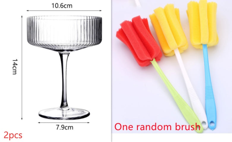 Light Luxury Vertical Striped Cocktail Glass