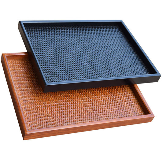 Handmade rattan wooden tray