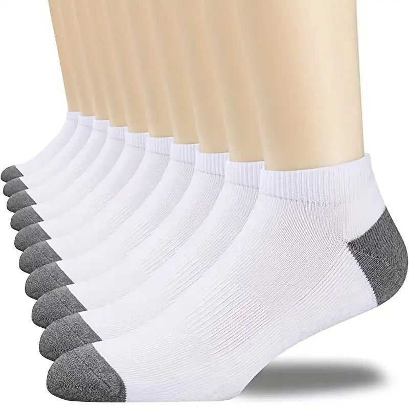 Simple Black White Gray Boat Sweat-absorbent Low Mouth Socks