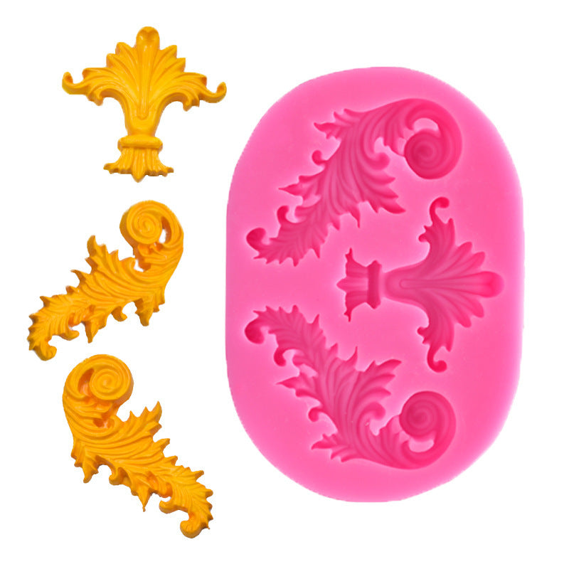 Flower vine embossed cake silicone mold