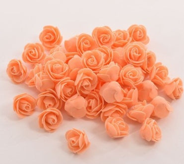 50 Packs Of Simulated PE Rose Foam Flower Handmade Candy Box Foam Rose