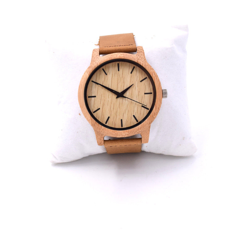 Wooden quartz wood watch