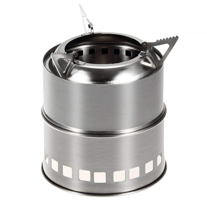 Stainless steel folding wood stove