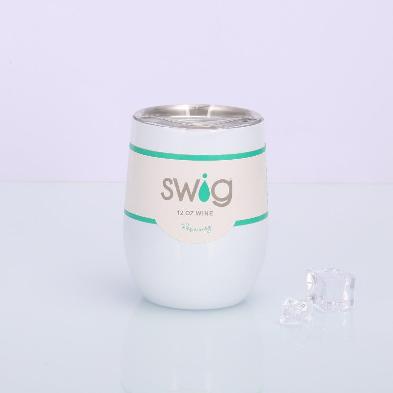 Swig Eggshell Cup 12oz Stainless Steel Wine Mug