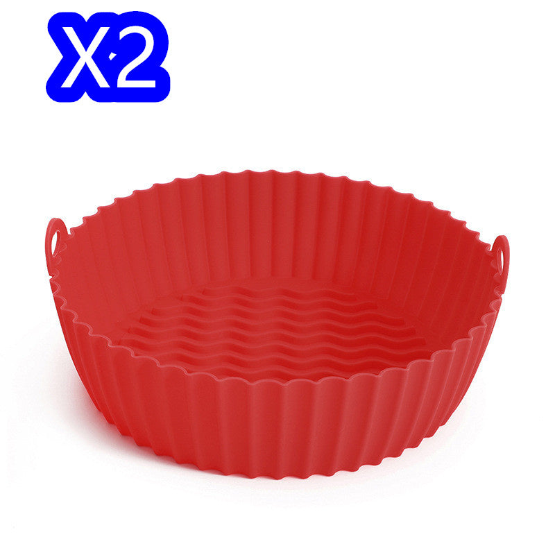 Silicone Basket Pot Tray Airfryer Liner For Air Fryer Reusable Container Accessories Pan Baking Mold Canister Shape Protector