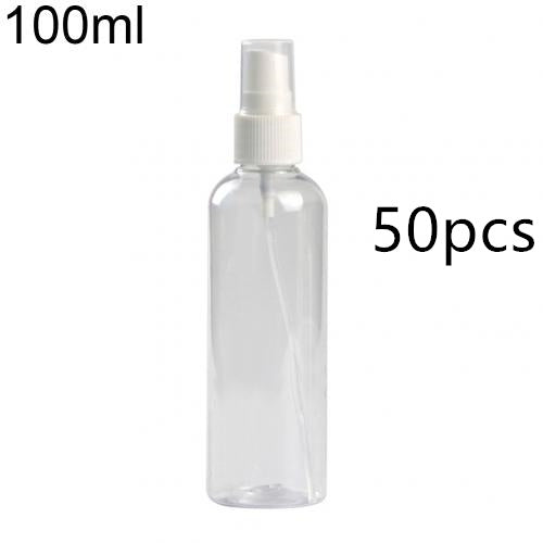 Clear plastic spray bottle