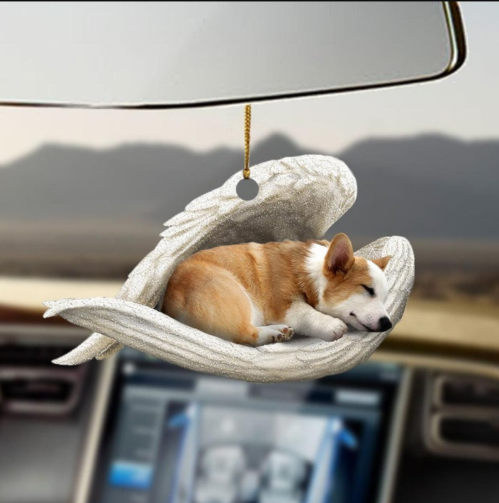 Car Pendant Sleeping Dog Angel Home Decor Acrylic Showcase Hanging Ornaments For Doors