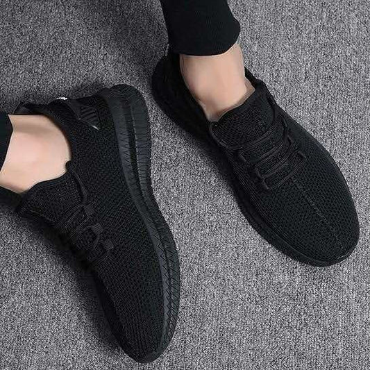 Flying woven casual shoes summer soft sole single shoe mesh